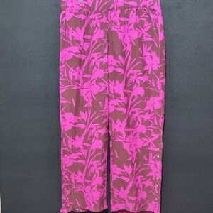 Soft Surroundings Pink Floral Patterned Pants SIZE 1X. #717‎